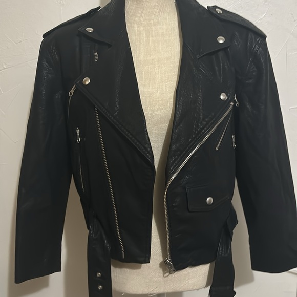 Pistola + Anthropologie Tracy Faux Leather Moto Jacket - Picture 3 of 9